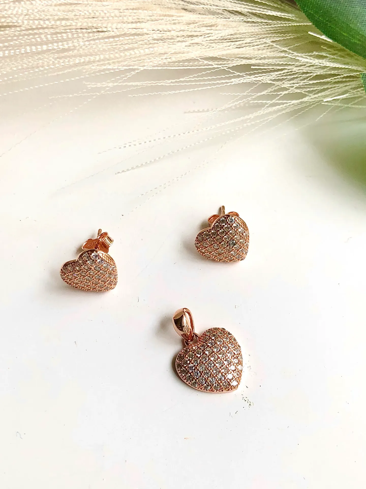Mini Heart Pendant Set