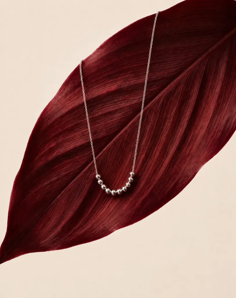Silver Dotline Necklace