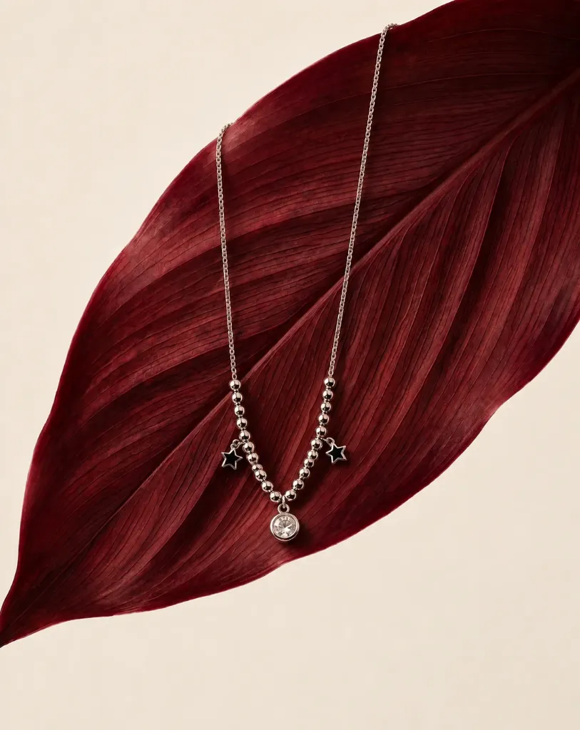 Silver Mini Stars Neclace