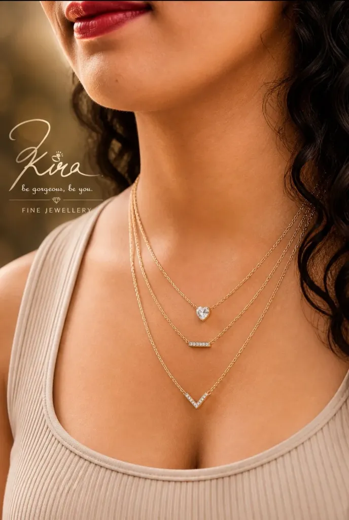 Silver Triple Layered Necklace