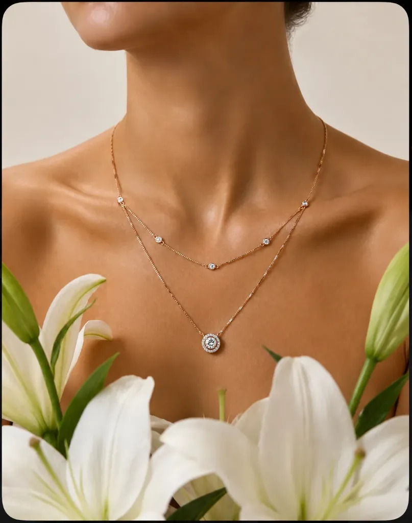Rosegold Layered Necklace