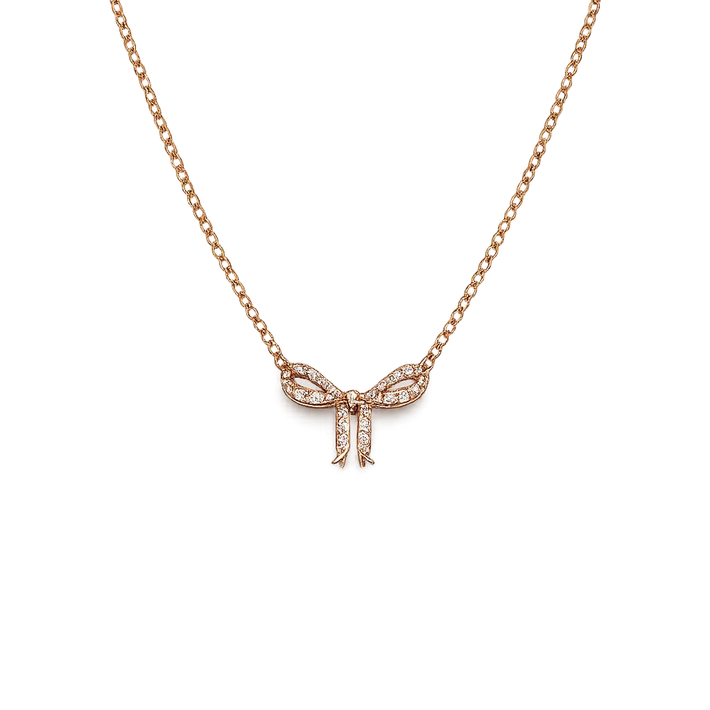 Rosegold Bow Necklace