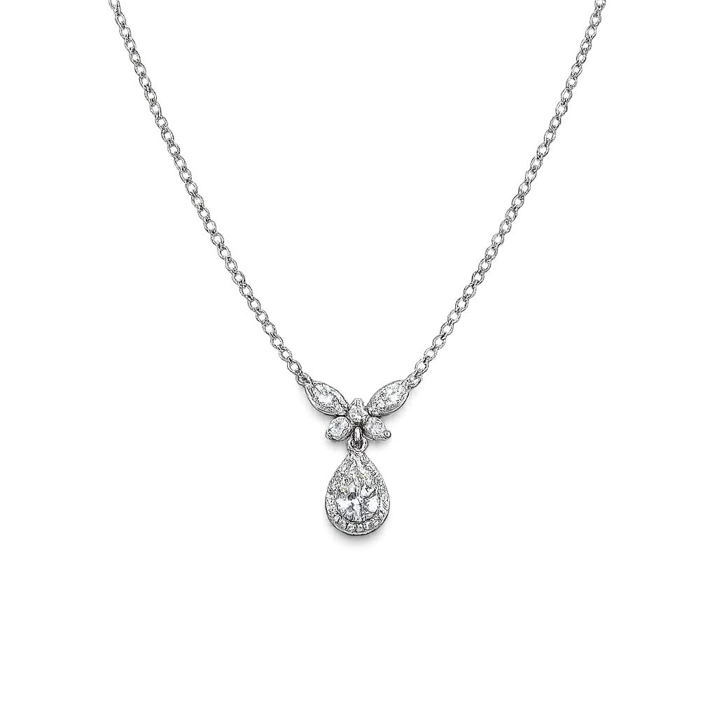 Silver Floral Necklace