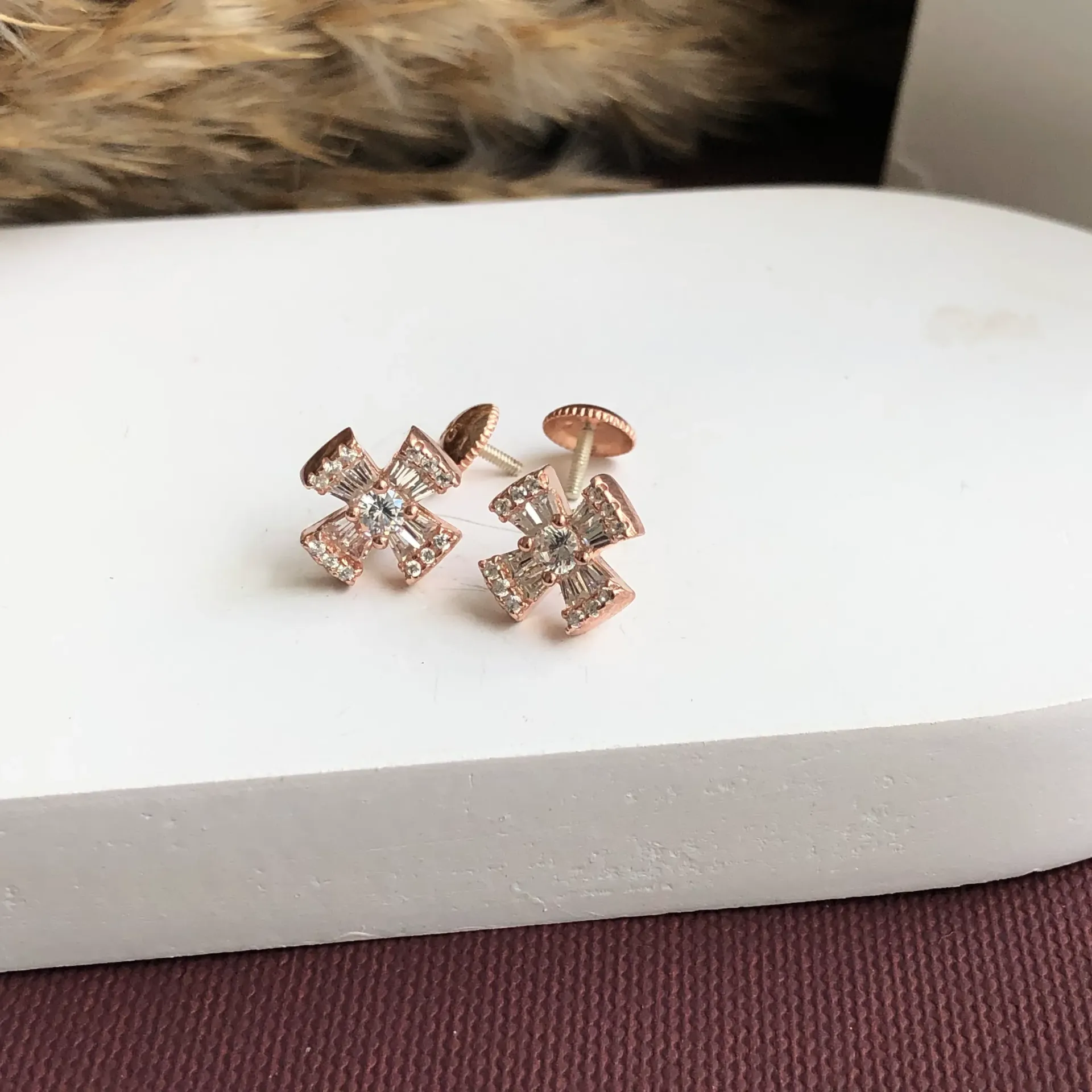 Rosegold Starry Studs