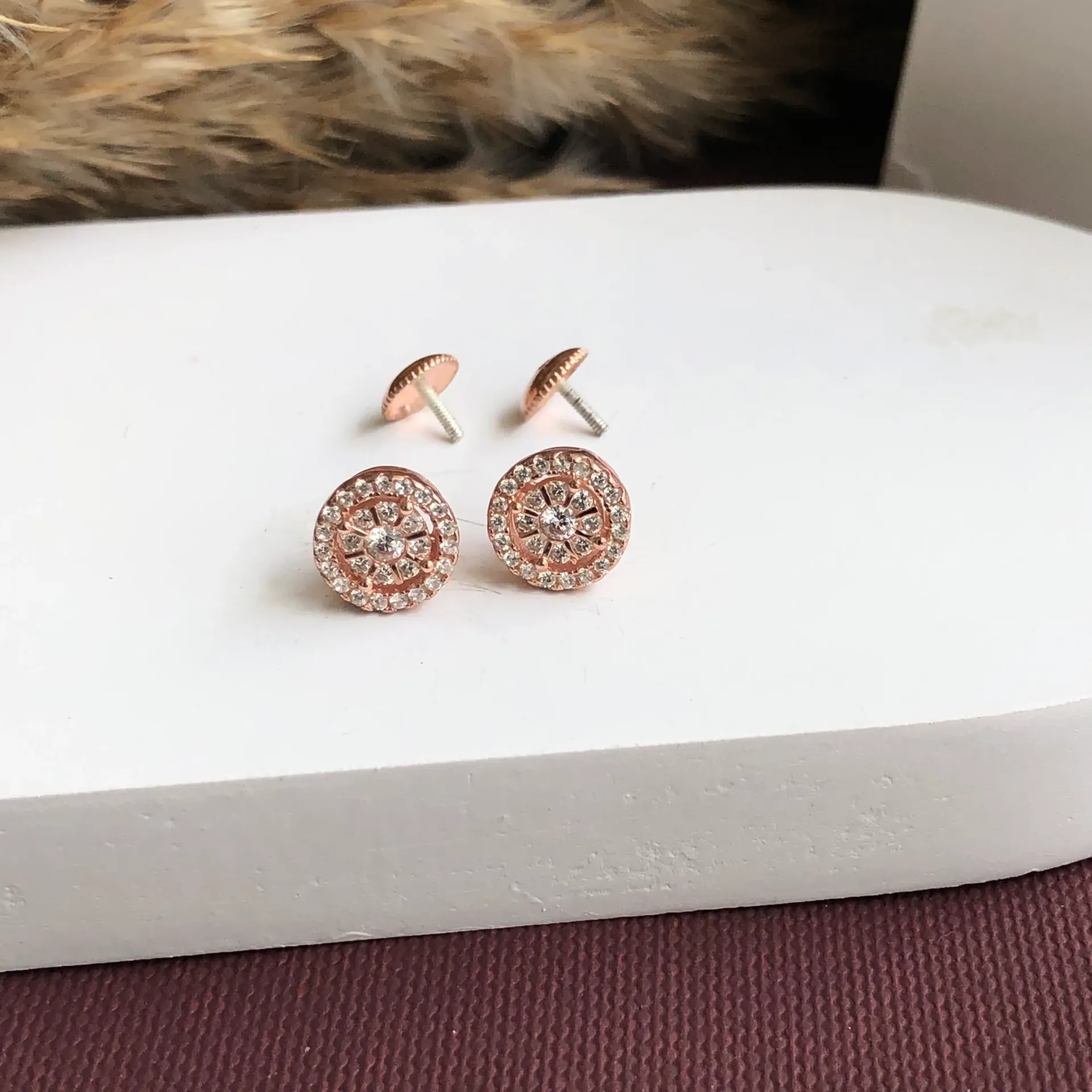Rosegold Golu Studs