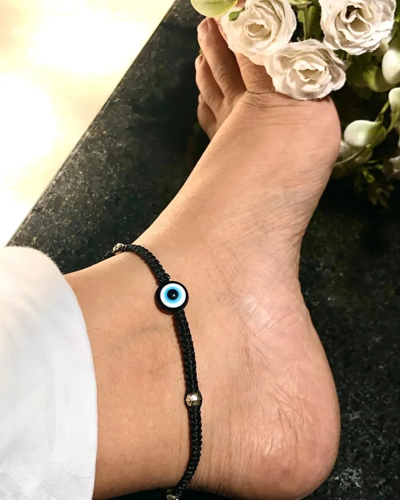 Evil Eye Black Thread Anklet