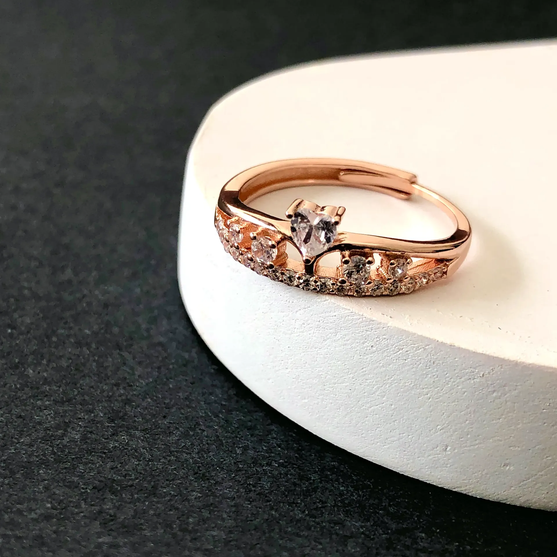 Rosegold Crown Ring