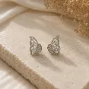 Silver Half Wing Studs
