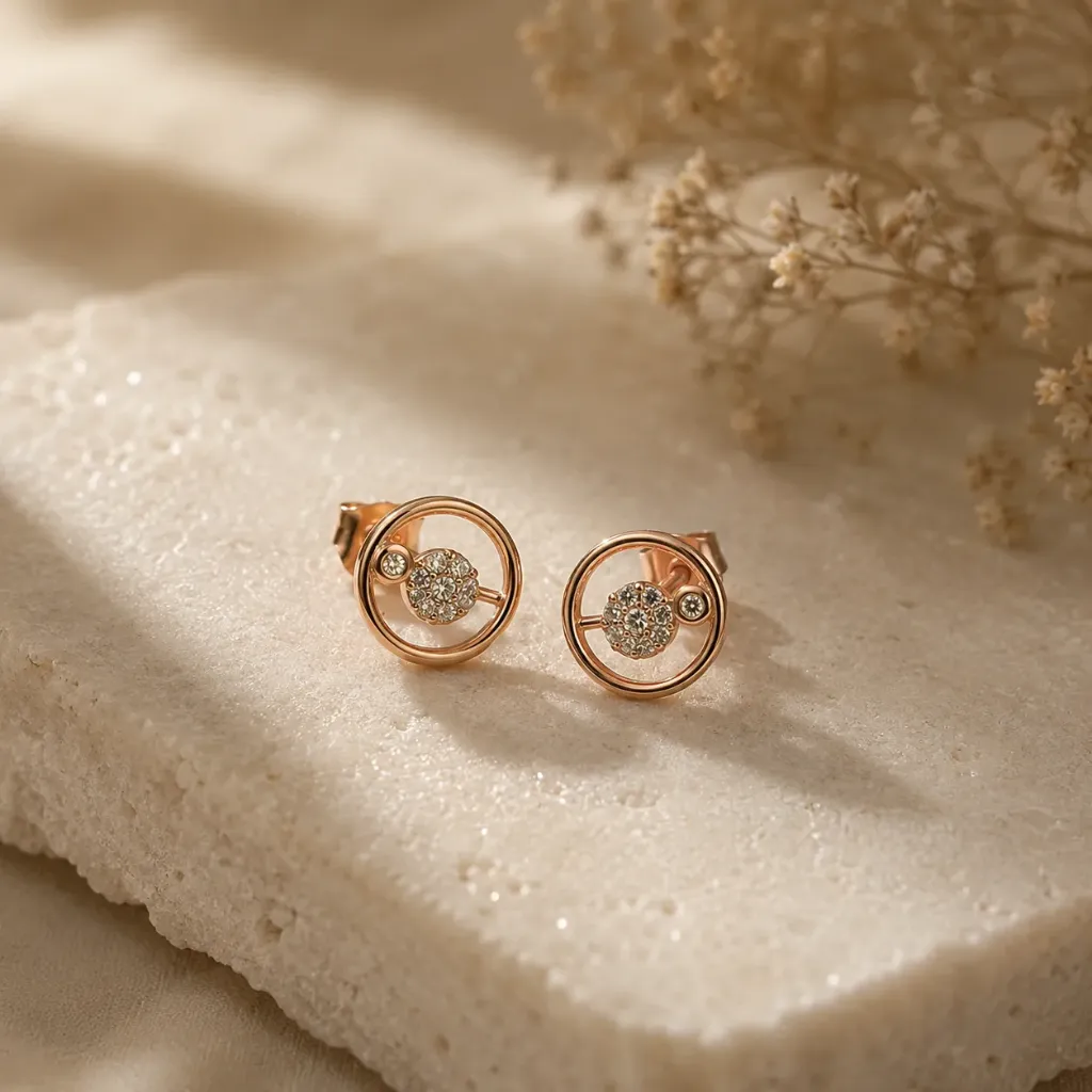 Rosegold Ekka Studs