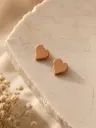 Silver Heart Studs