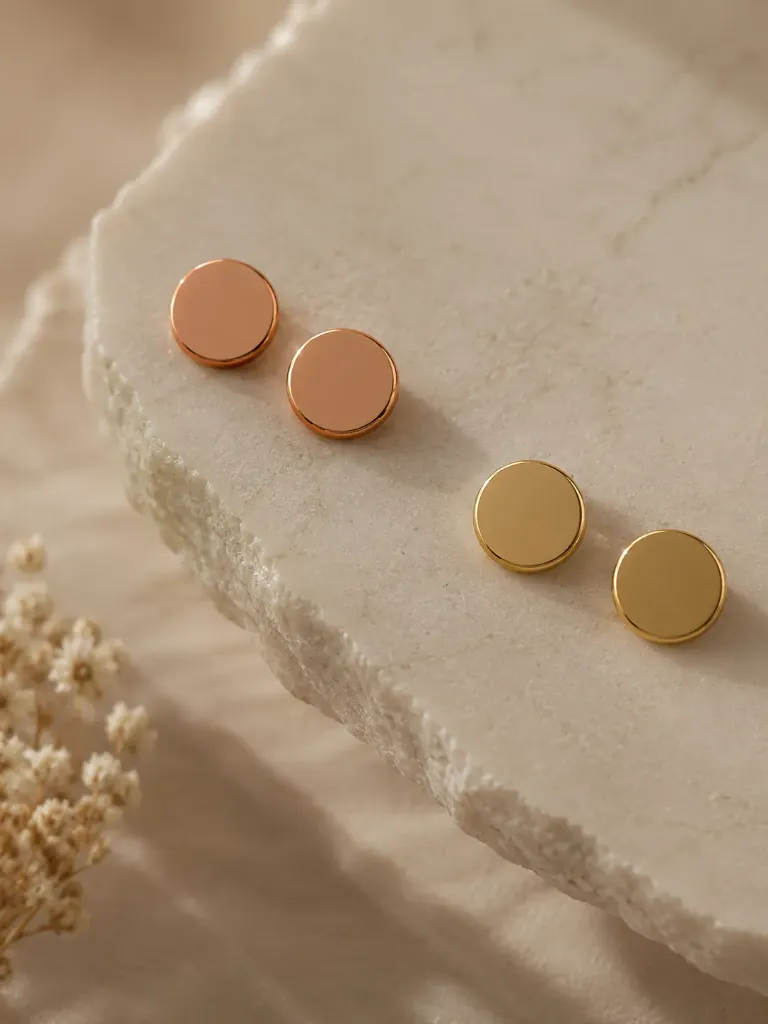 Silver Go round Studs