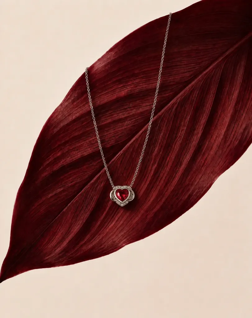 Silver Ruby Necklace