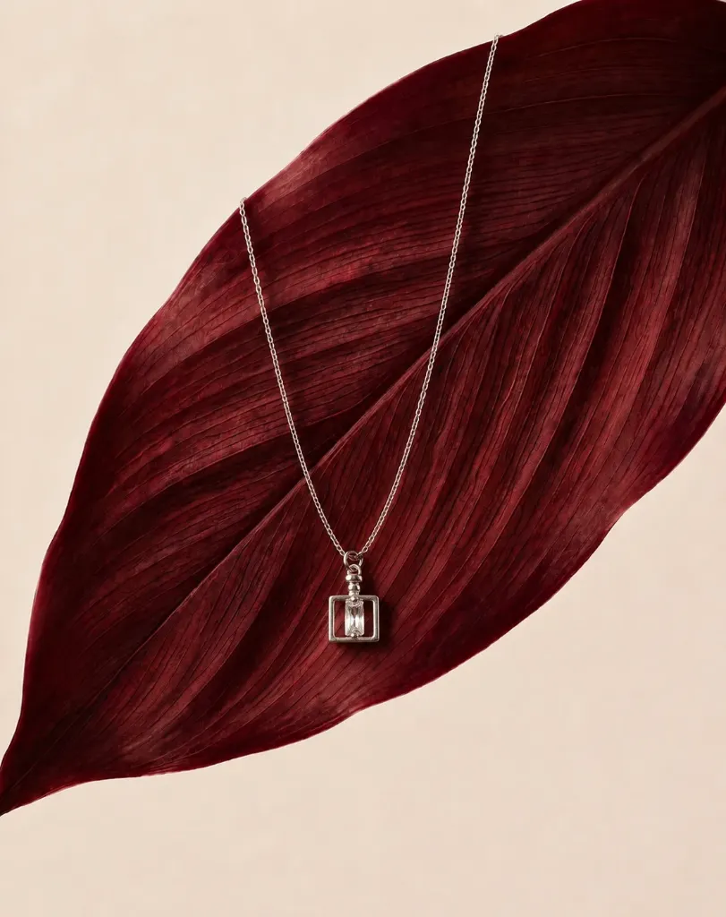 Silver Square Necklace