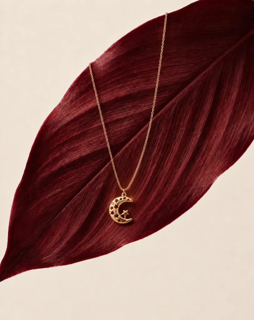 Gold Half Moon Necklace