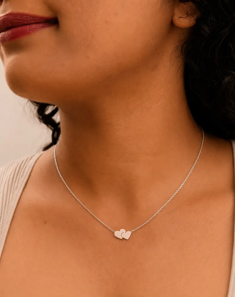 Silver Dual Heart Necklace