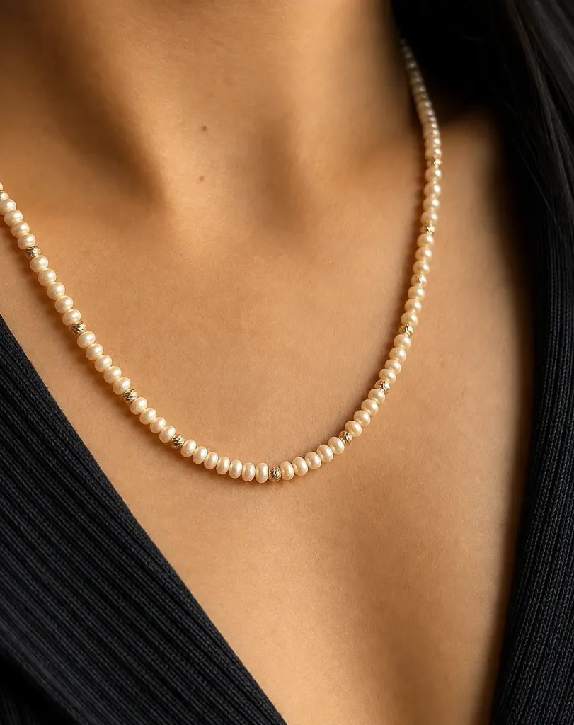 Silver Pearl Necklace