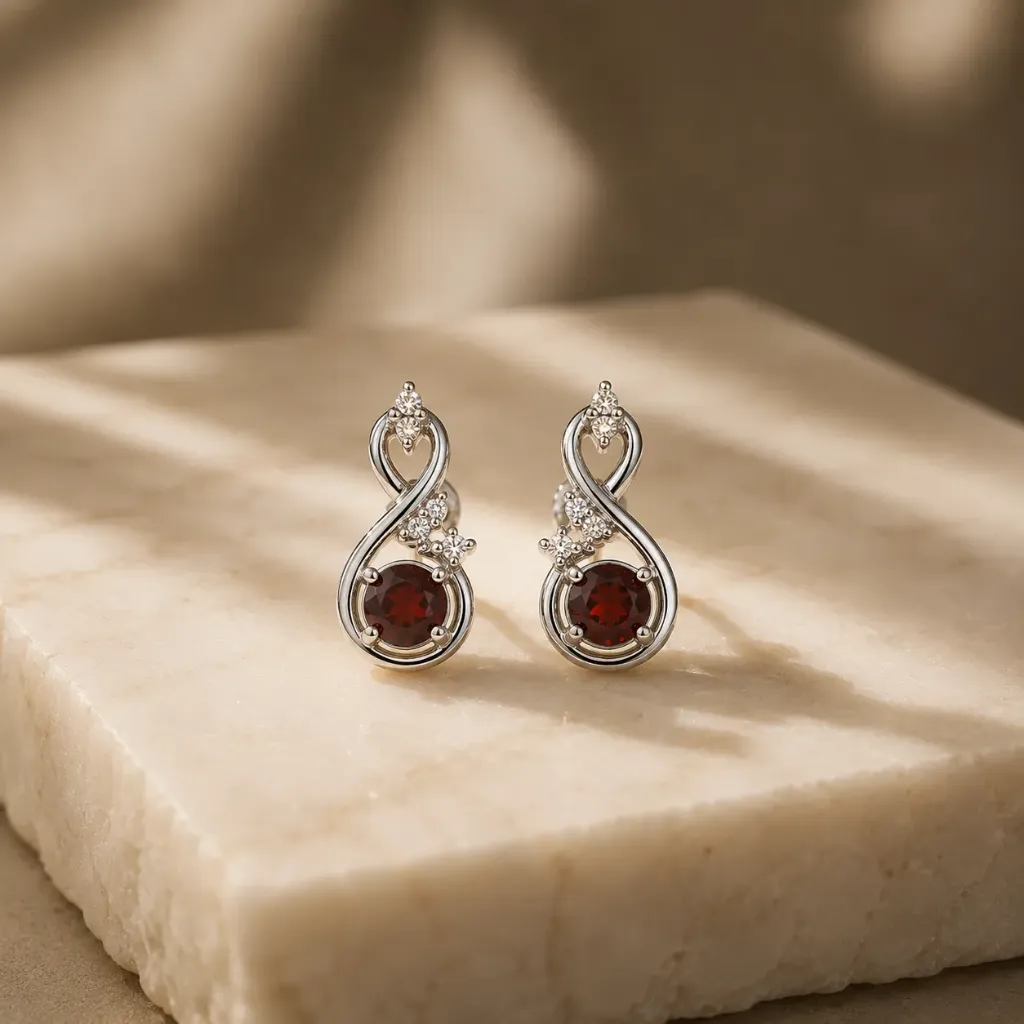 Silver Brown Studs