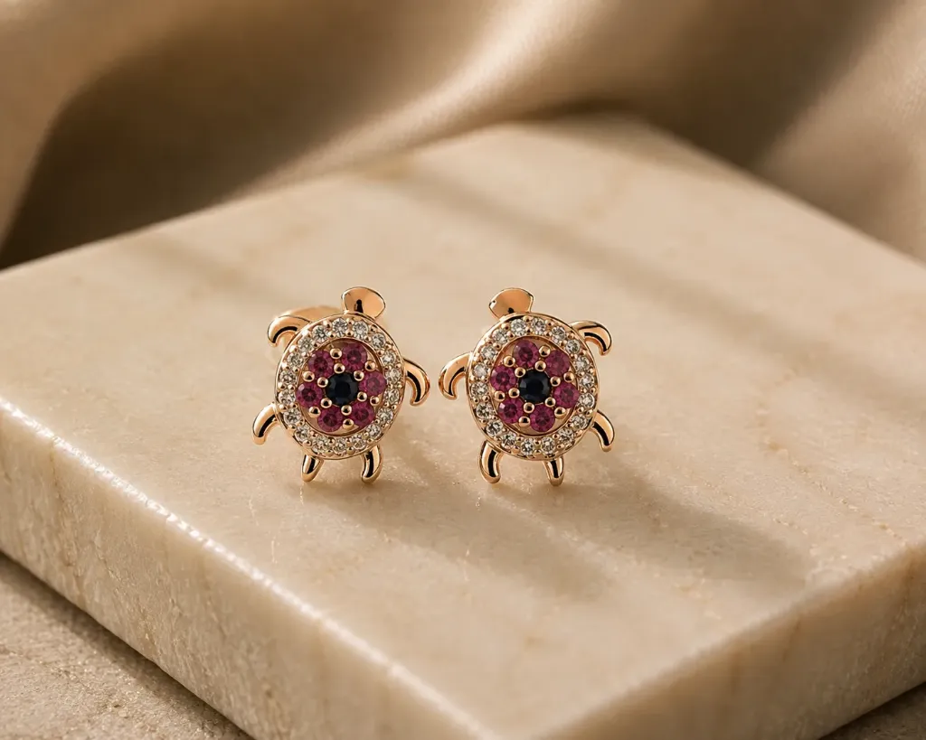 Rosegold Tortoise Studs