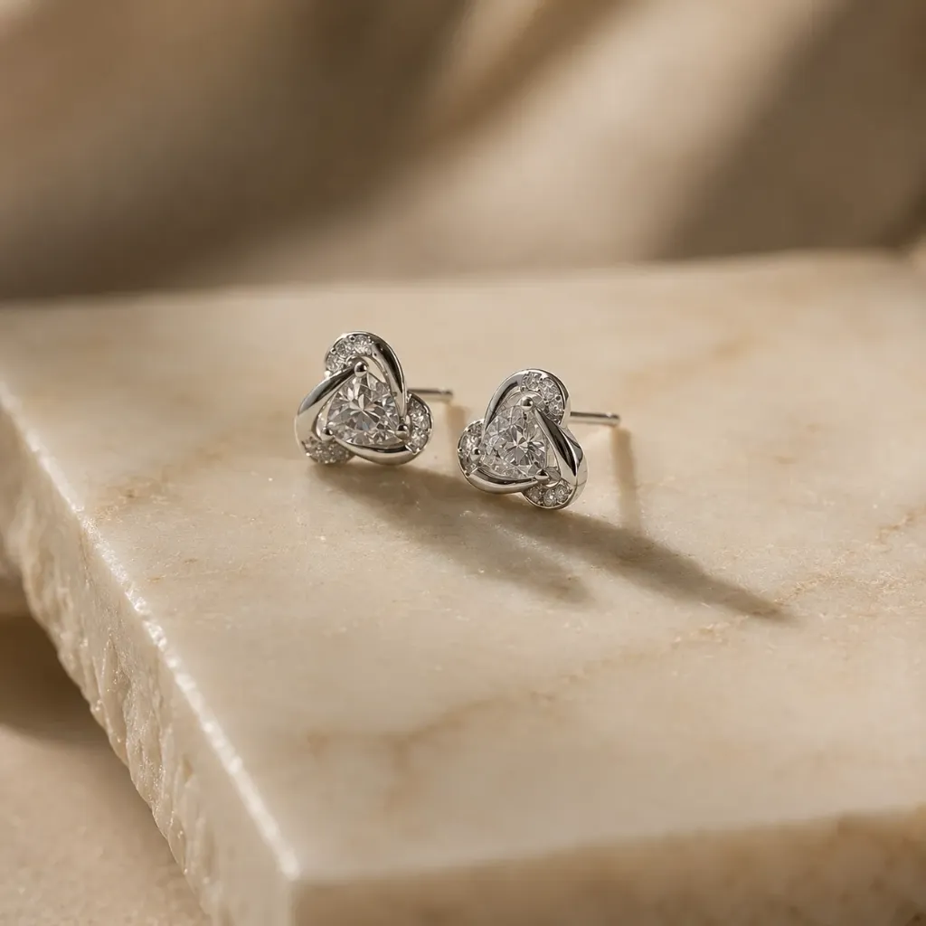 Silver Trinity Studs