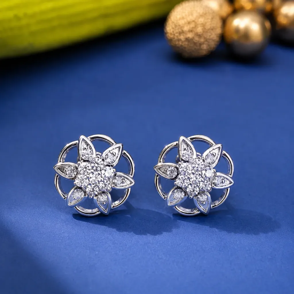 Silver Mallika Studs