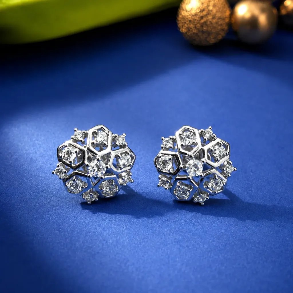 Silver Aarna Studs