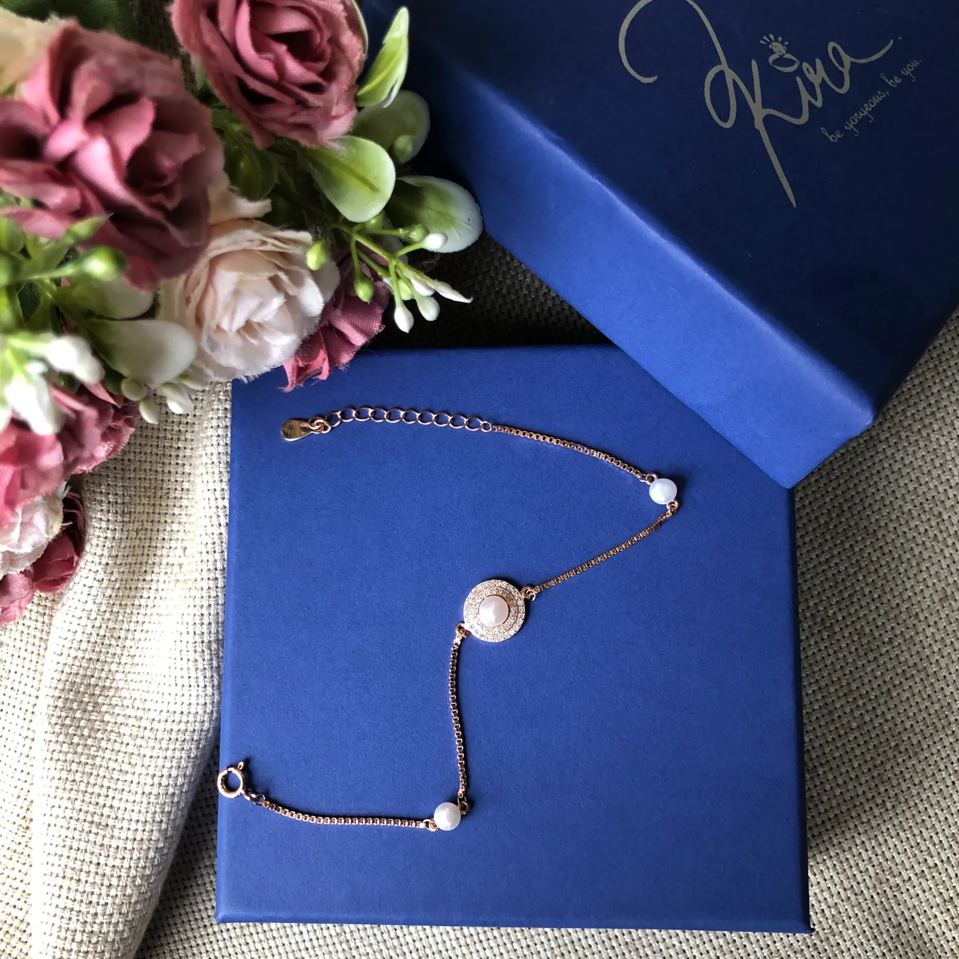 roseGold Pearl Bracelet