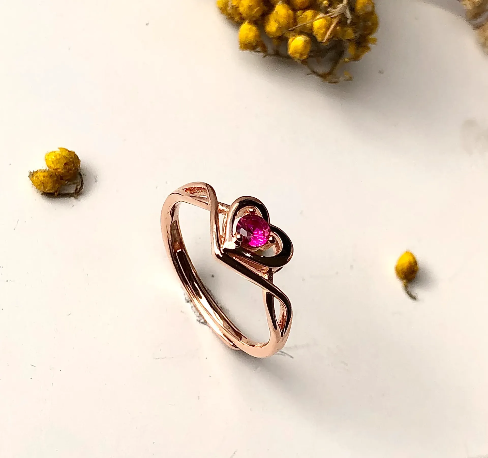 Rosegold Heart Ring