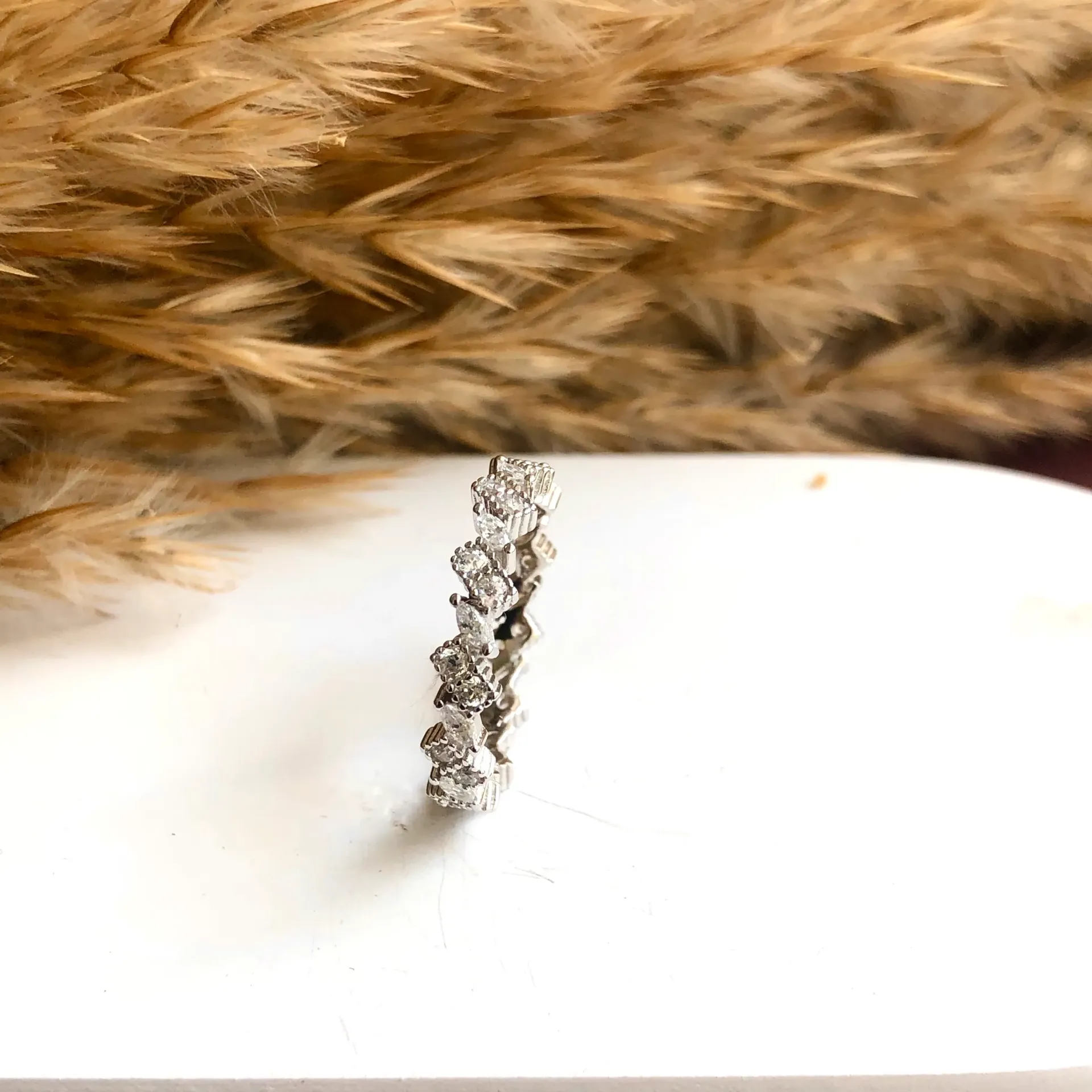 Silver Zig Zag Band