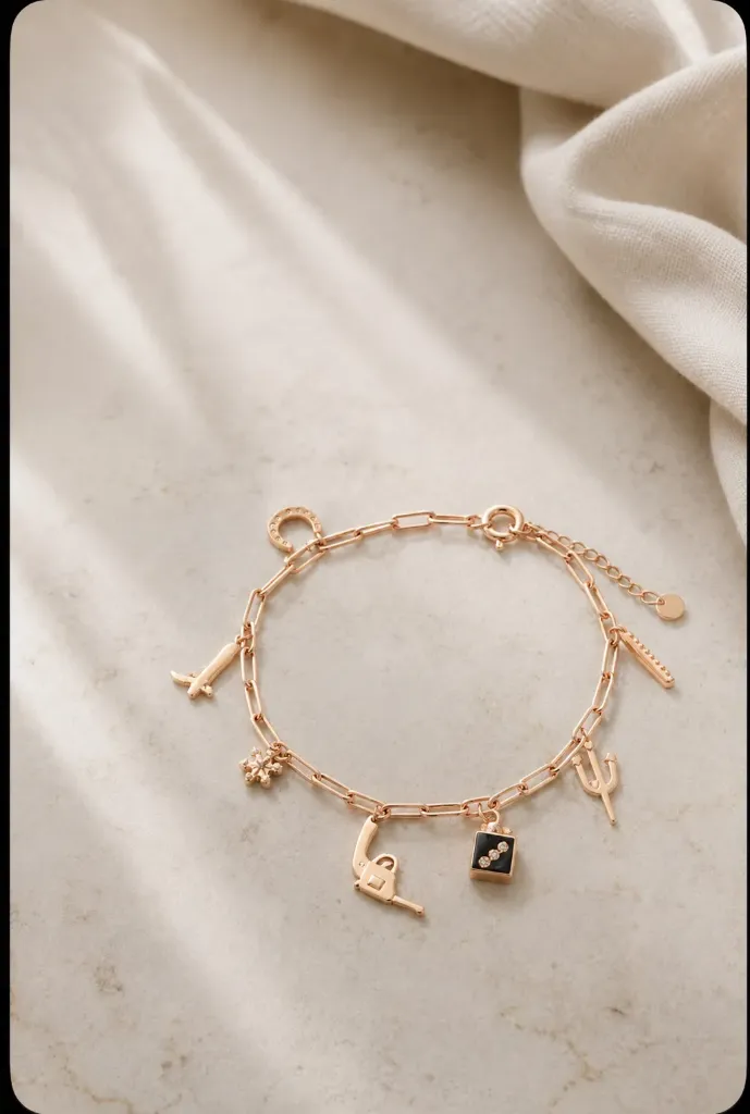 Rosegold Mini Charms Bracelet