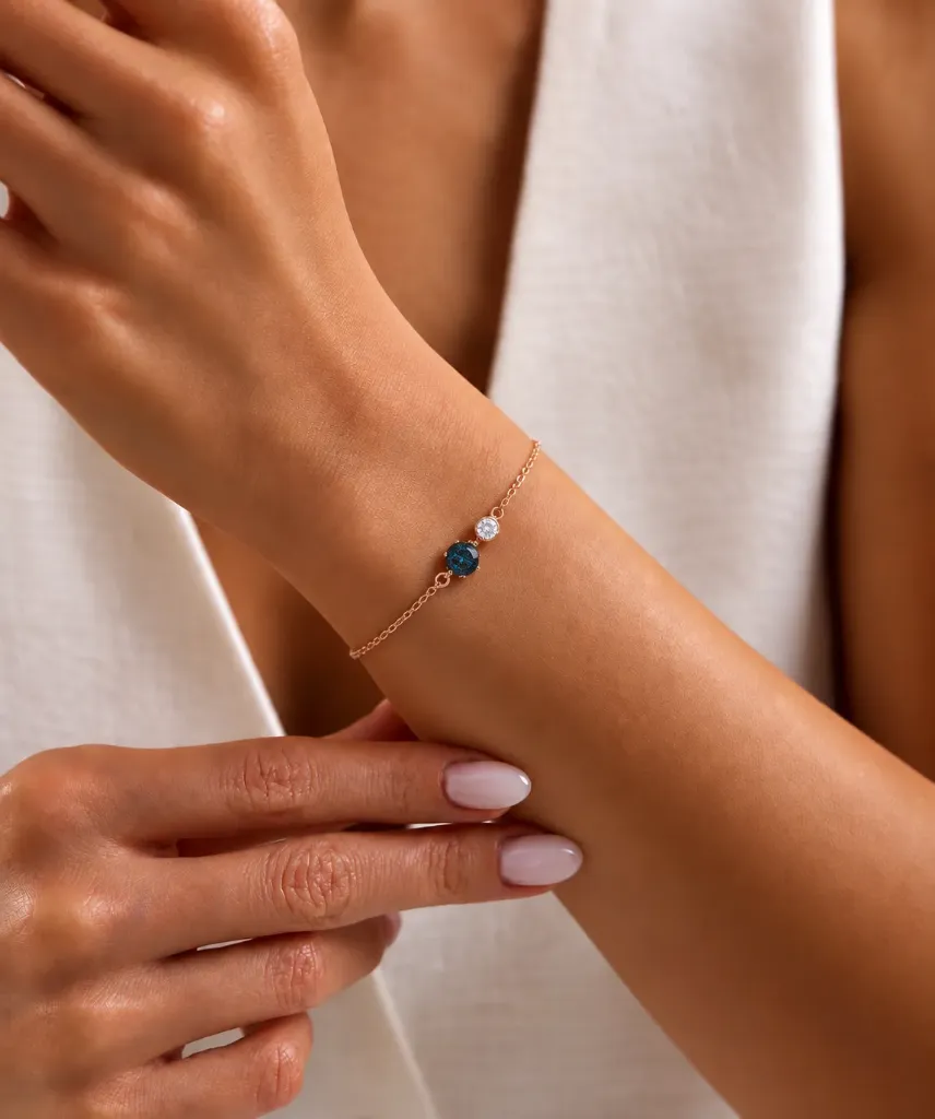Rosegold Dual Stone Bracelet