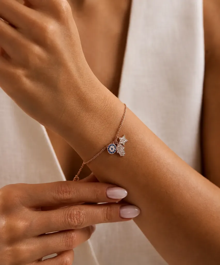 Rosegold Evil Eye Bracelet