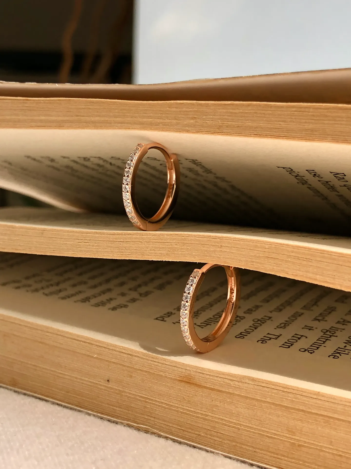 RoseGold Simple Hoops