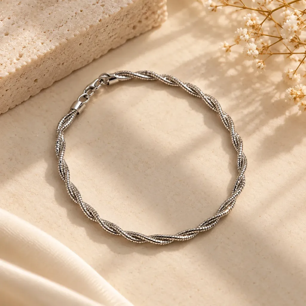 Silver Twisty Italian Bracelet