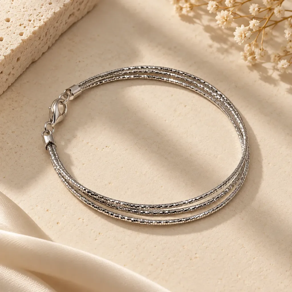Silver 3 Line Bracelet