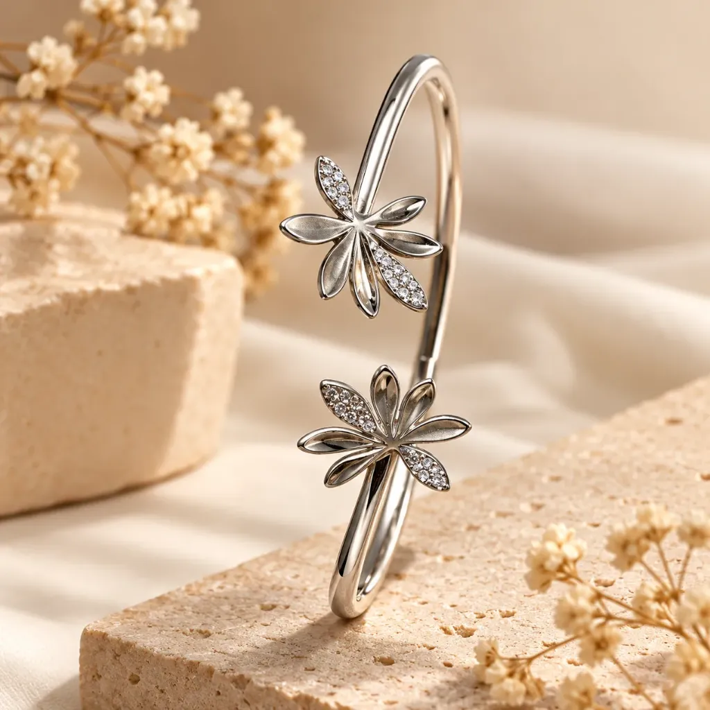 Silver Floret Kada
