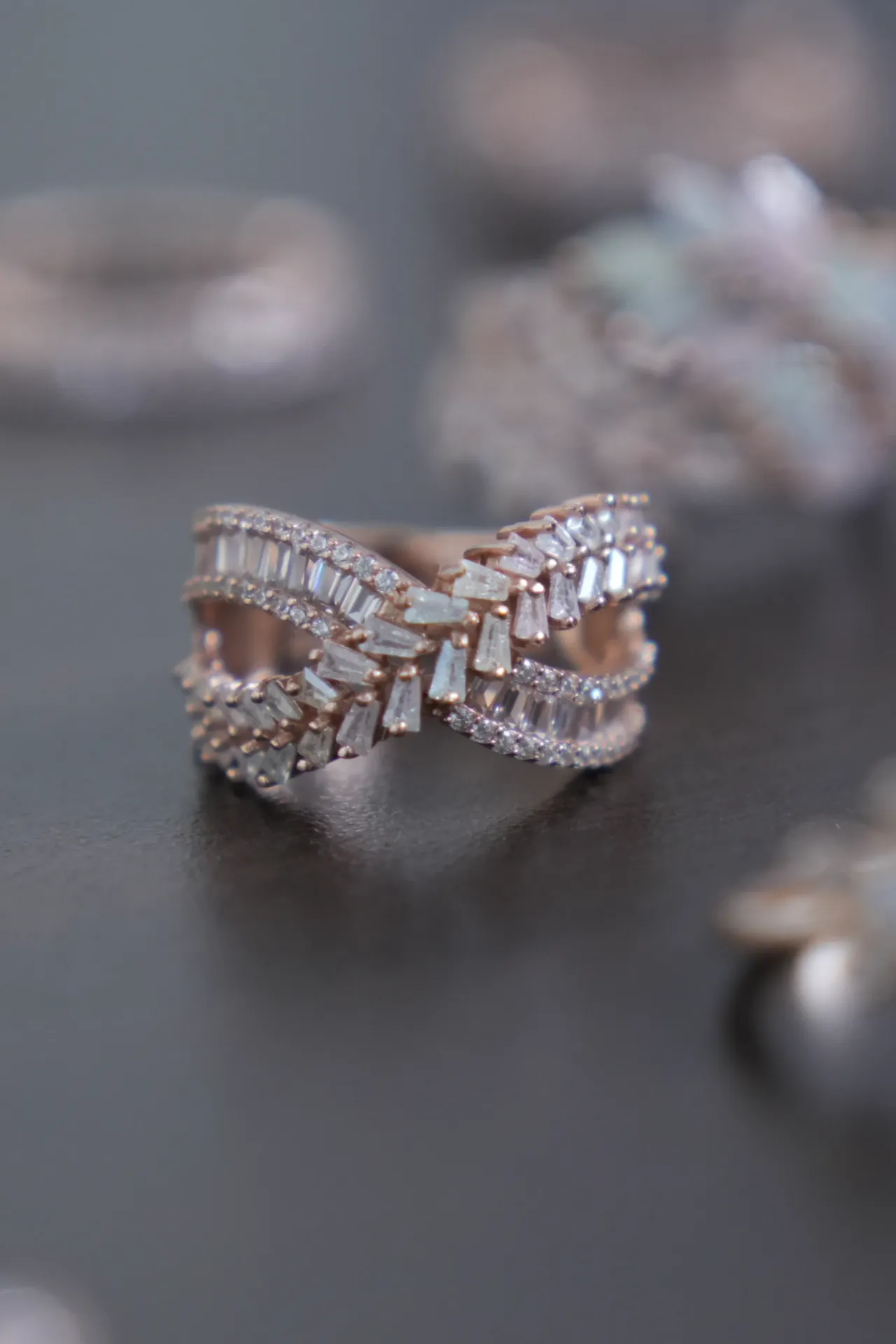 RoseGold CrissCross Ring
