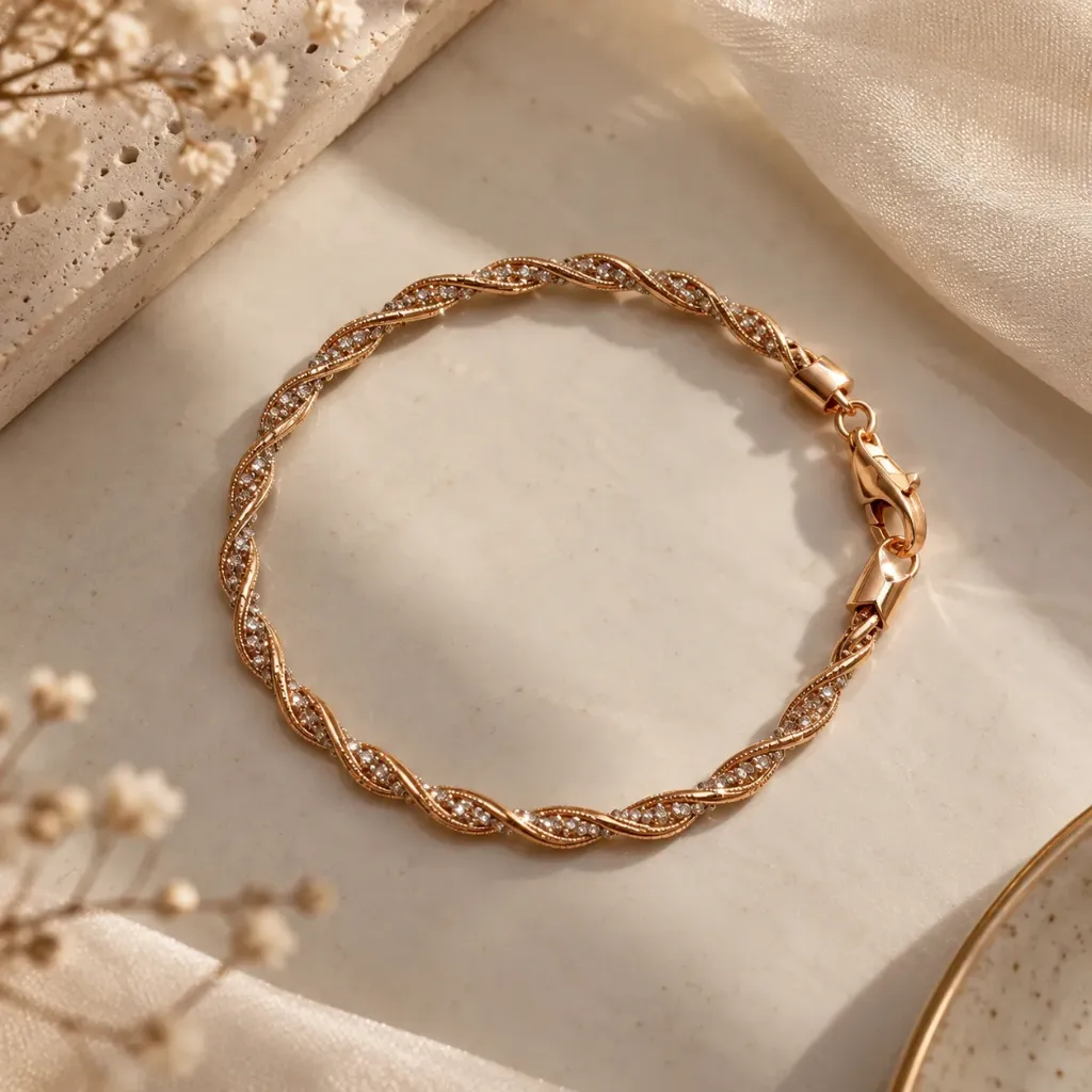 Rosegold Twisty Italian Bracelet