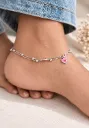Silver Tiny Heart Anklet