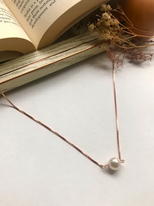 RoseGold Pearl Necklace