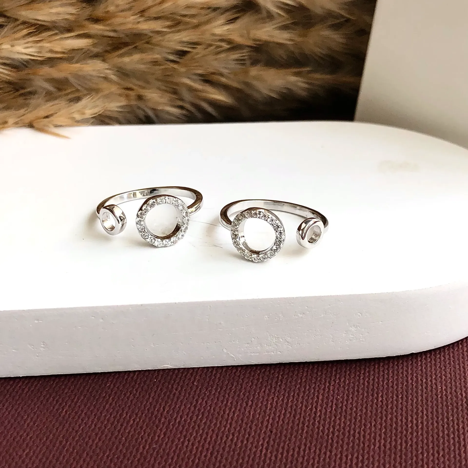 Silver Halo Toe Rings