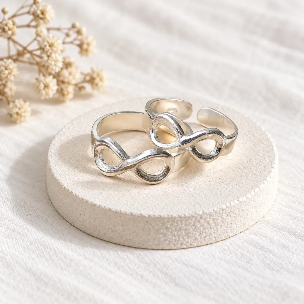 Silver Infinity Toe Rings