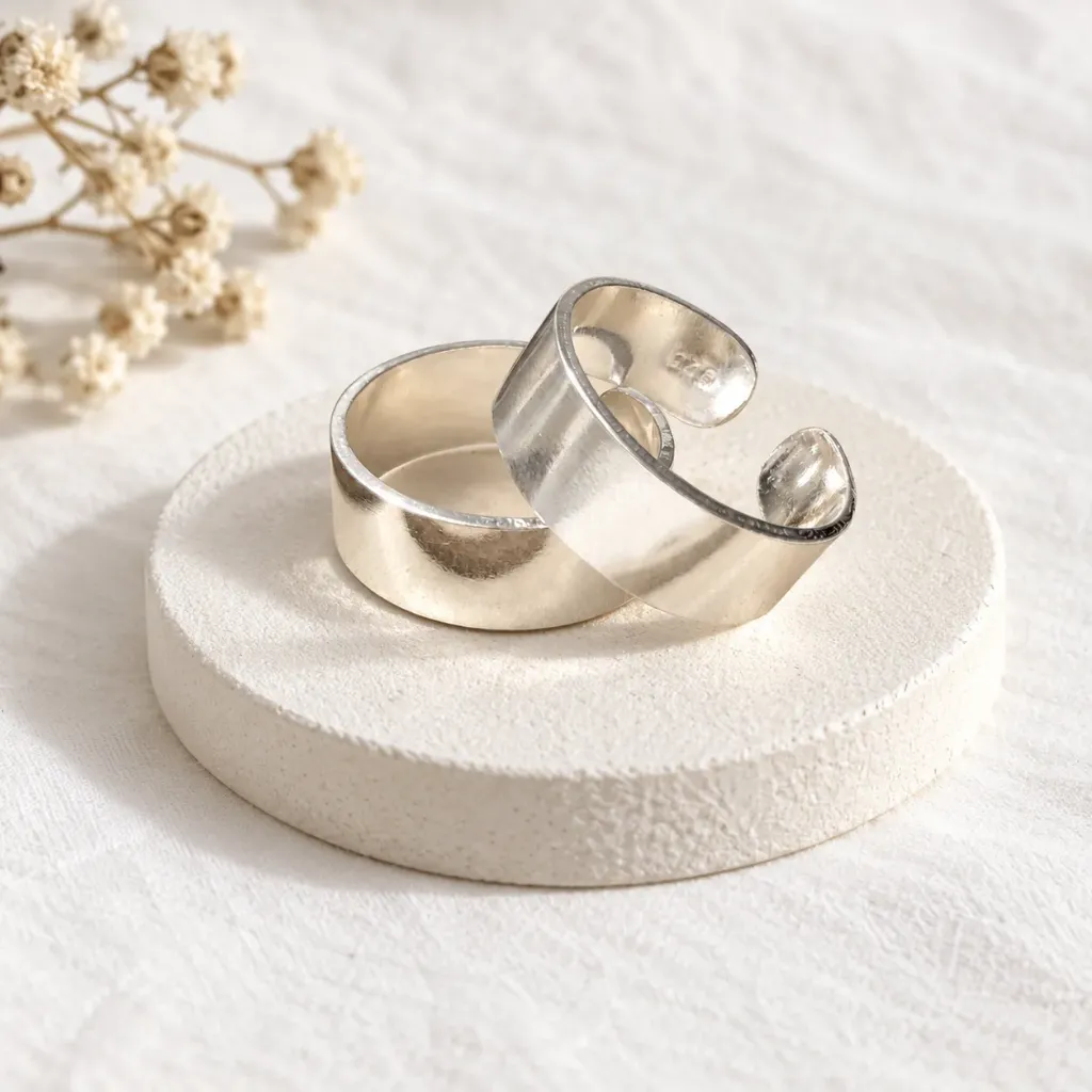 Silver Simple Toe Rings