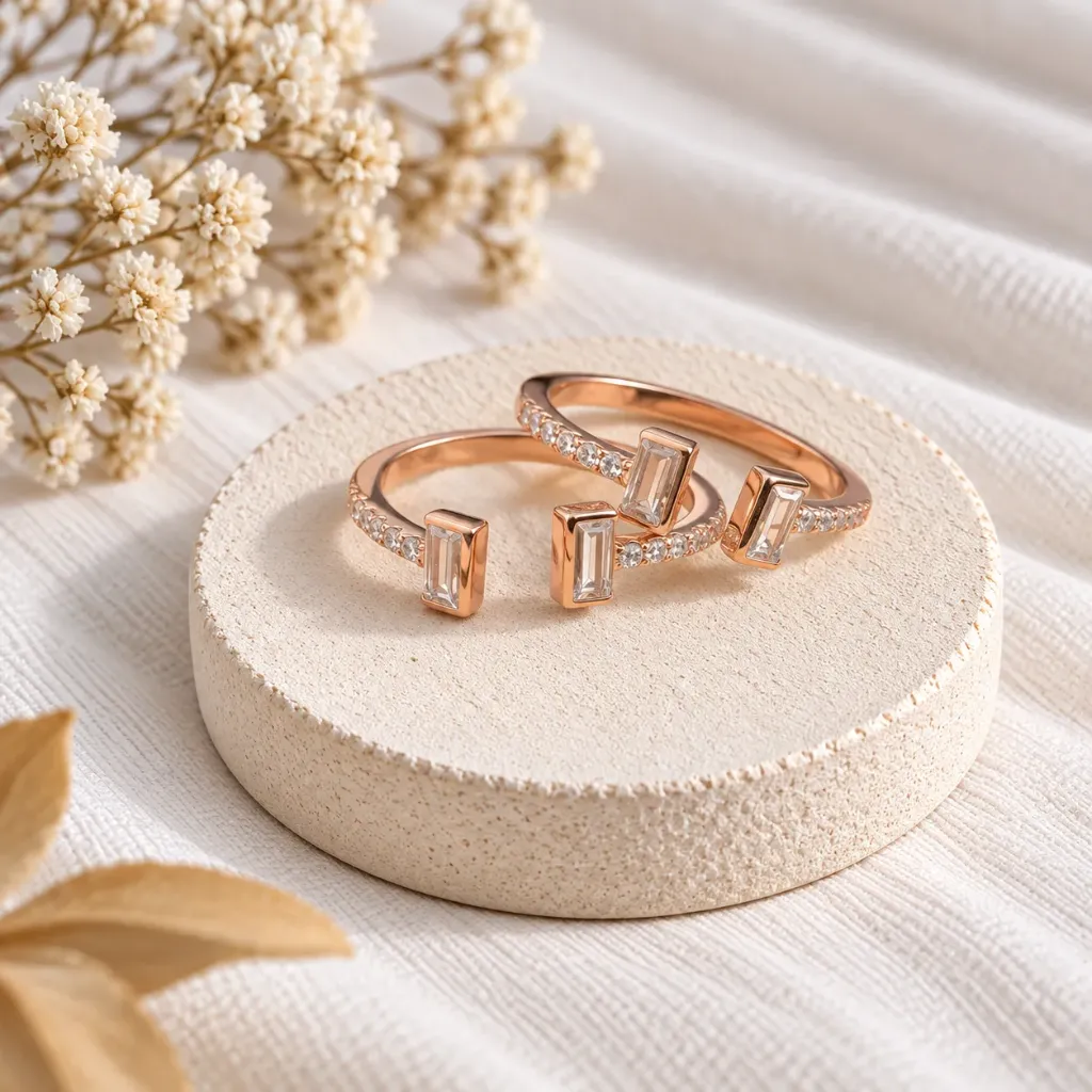 Roegold Square Toe Rings
