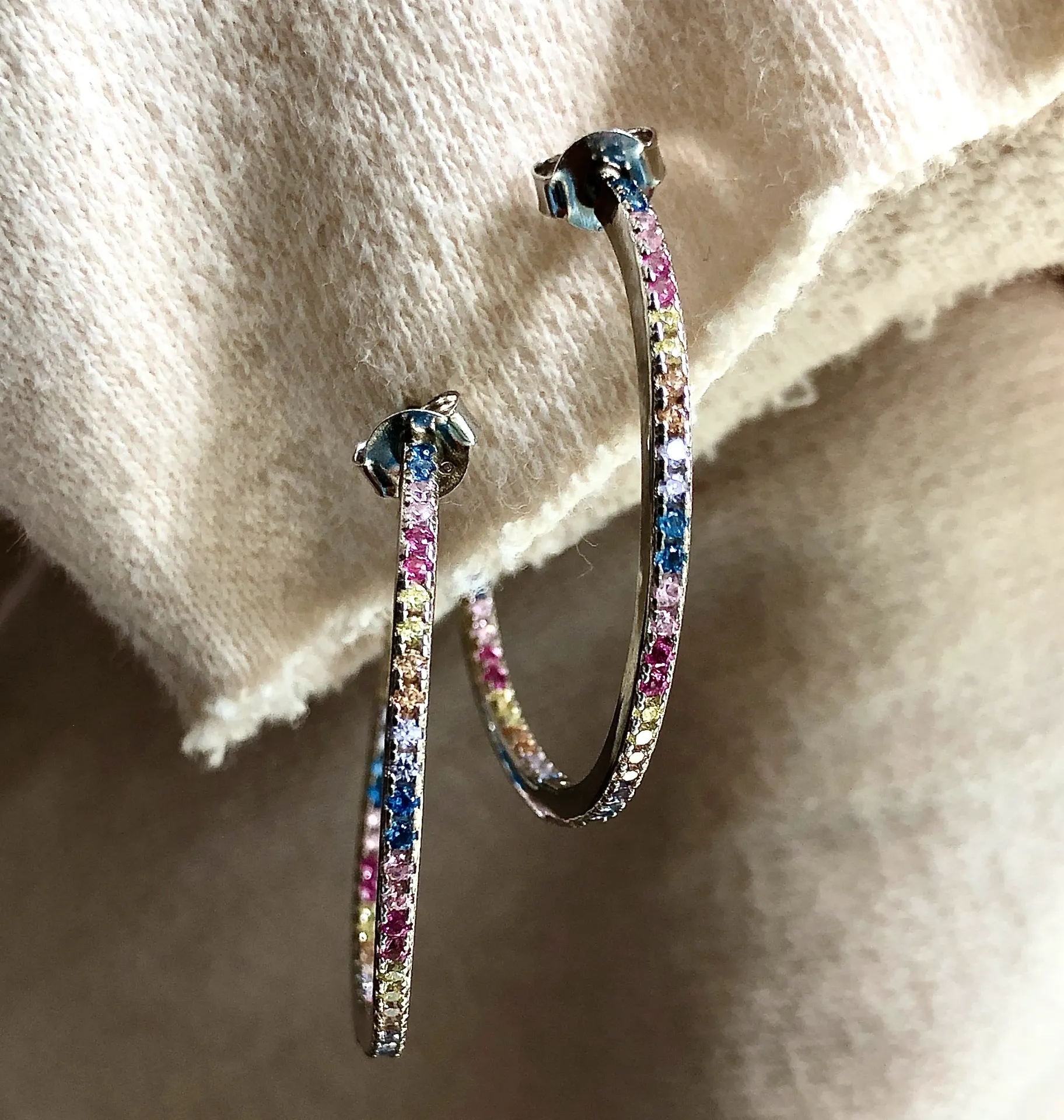 Silver Multicolor Earrings