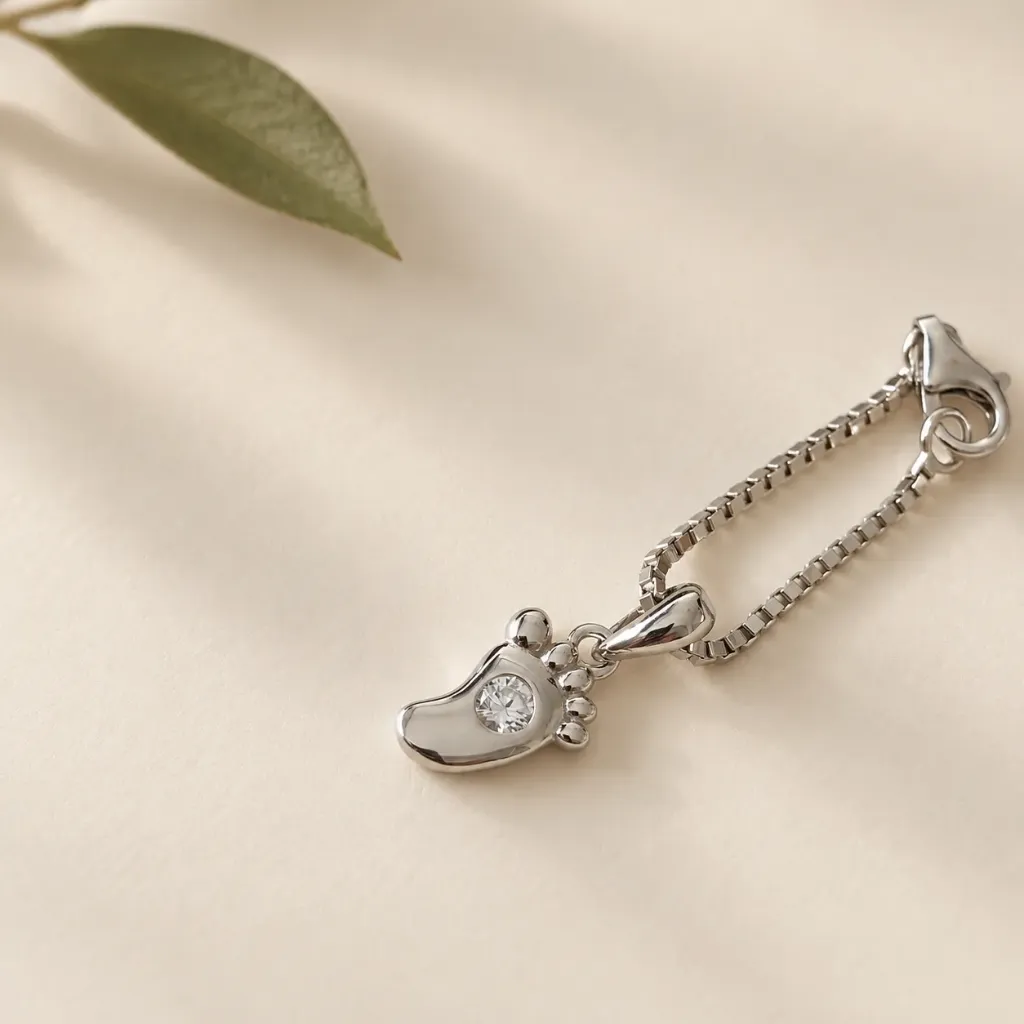 Silver Lucky Feet Charm