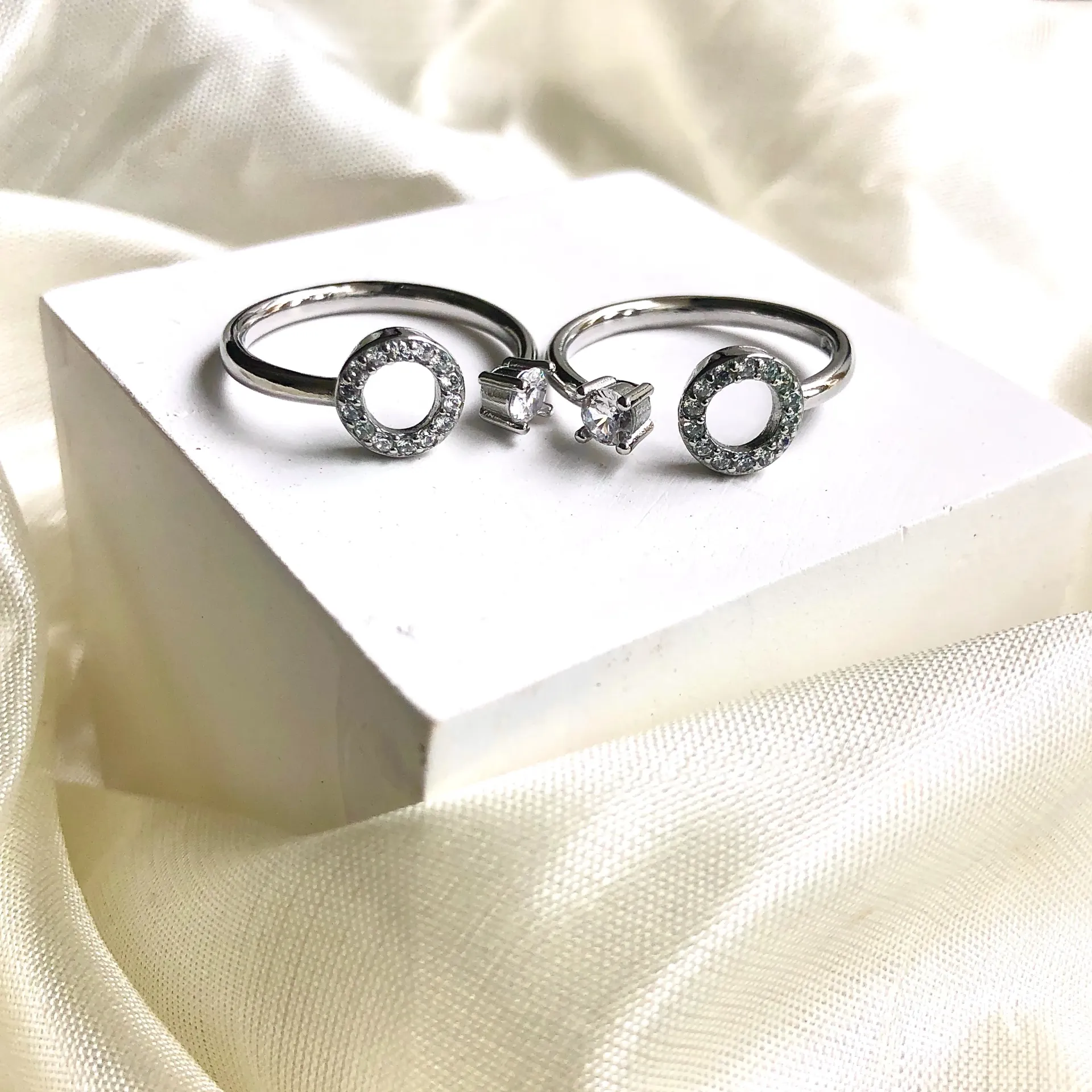 Halo Silver Toe Rings